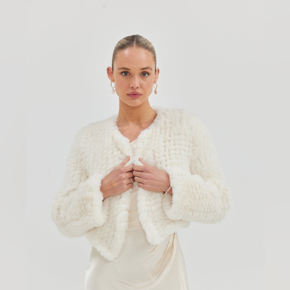 Bubish NWT Ivory Faux Lola Jacket | M